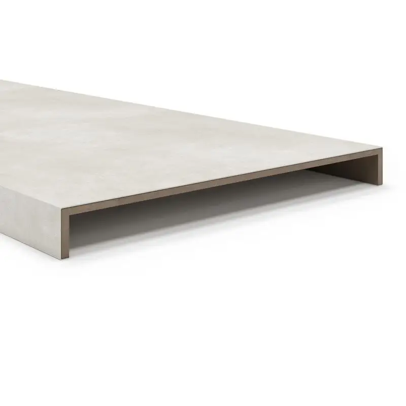 Overzettreden met neus (2 treden) - PVC toplaag - Moon grey - 150 x 55 cm Betrouwbaar