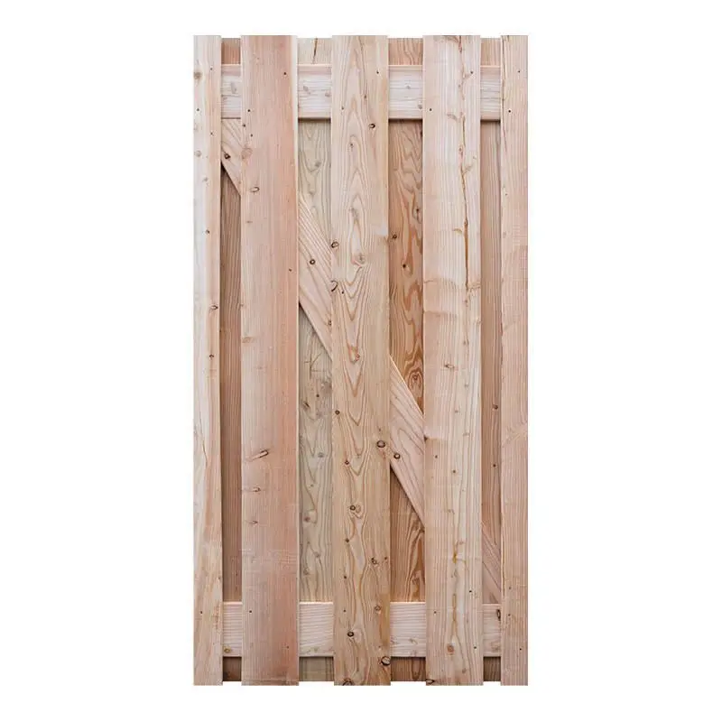 Laatste Kans Tuindeur Douglas recht rvs (90 x 180 cm) geschaafd dikte 4,8 cm