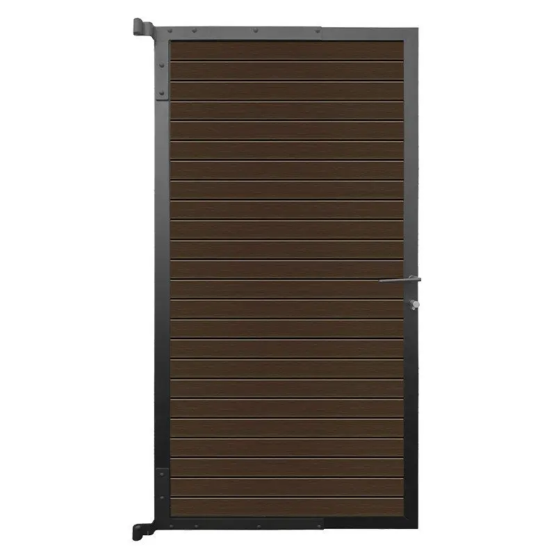 Hoge Kwaliteit Tuindeur aluminium Dark Line Rhombus - Naturel dark brown antraciet frame (90 x 180 cm)