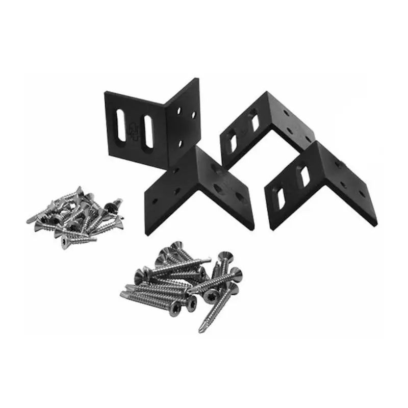 Bevestigingshoekjes 4 stuks antraciet aluminium met schroeven Express Levering
