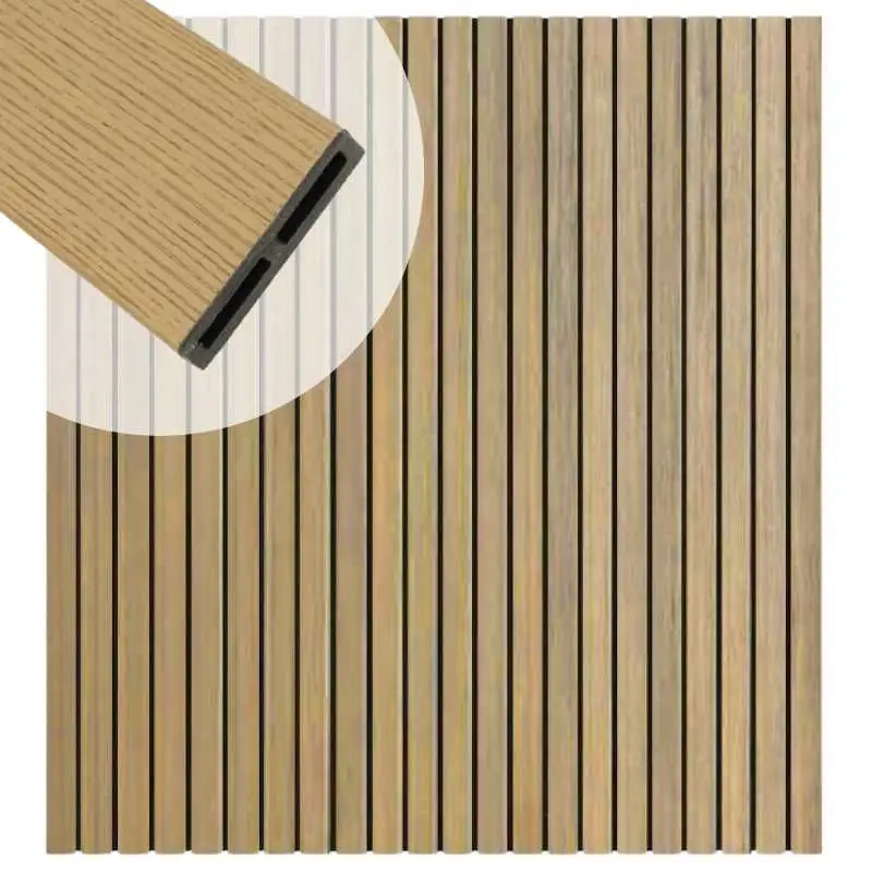 Dagaanbieding Schutting composiet co-extrusie Stripes Oak (180 x 180 cm)