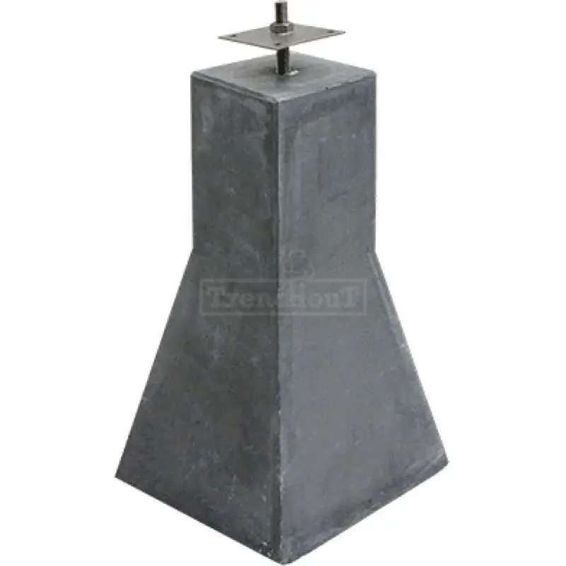 Betonpoer glad (15 x 15 / 22 x 22 x 50 cm) incl. RVS stelanker Veilige Betaling