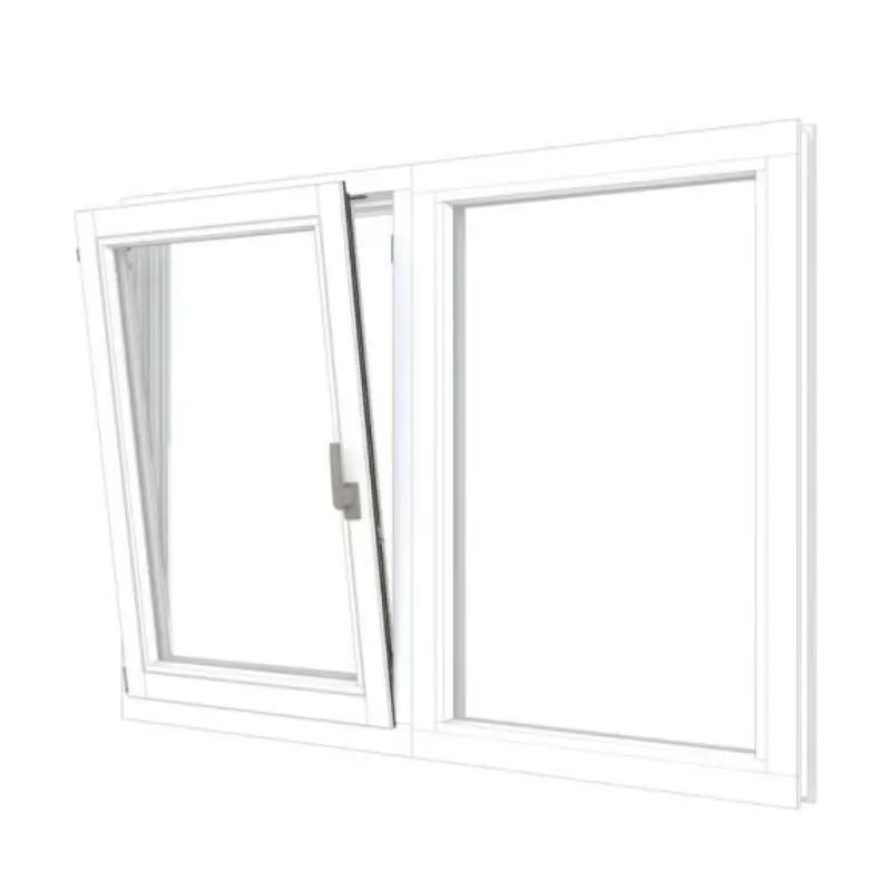 Uitverkoop RKC Meranti wit - draai/kiep LD + vast - 154,8 x 107,4 cm