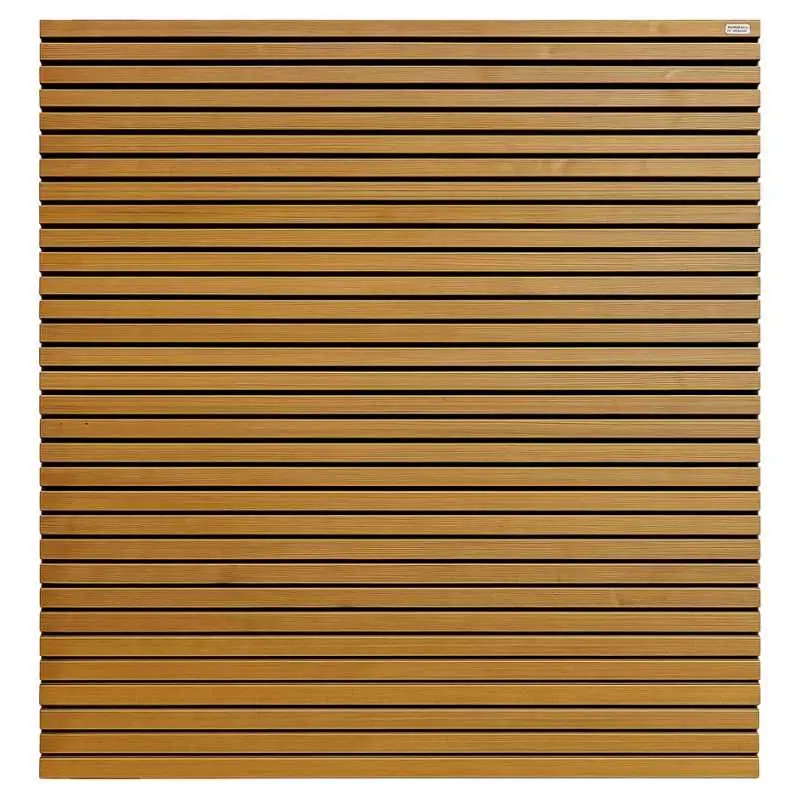 Schutting hardhout geschaafd Stripes zwart (180 x 180 cm) schermdikte 4,5 cm Favoriet