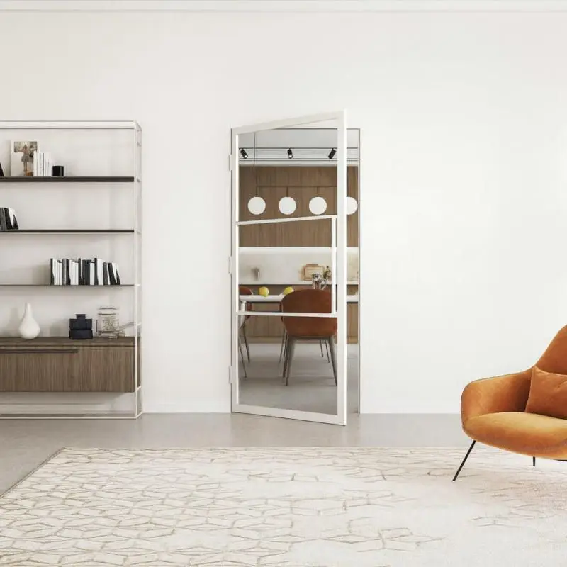 Koop Online Stalen binnendeur met kozijn - Loft wit - Linksdraaiend - 83 x 201,5 cm