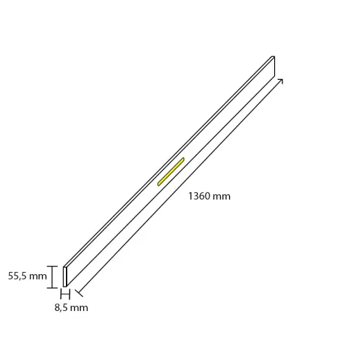 Afwerklijst onderkant - Ledstrip warm wit - J枚nk枚ping Blond Eiken - 140 x 5,5 cm Koop Vandaag