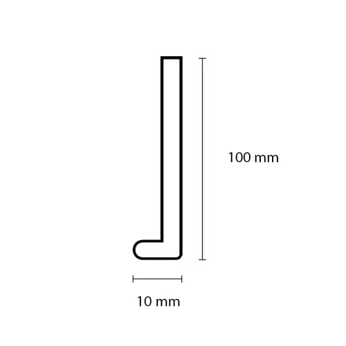 Afwerklijst L-kap - Karlstad Leisteen - 100 x 10 mm 305 cm Korting