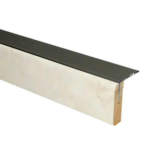 Direct Verzonden Uitloopprofiel Brons - Lulea Grijs Marmer - 121 x 6,3 cm