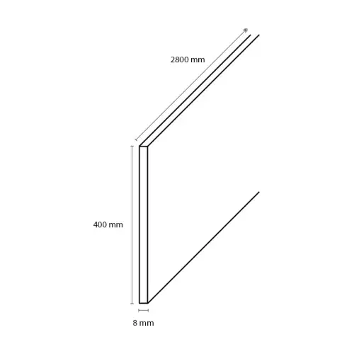 Merkproduct Wangpaneel - Laminaat - Lulea Grijs Marmer - 280 x 40 cm