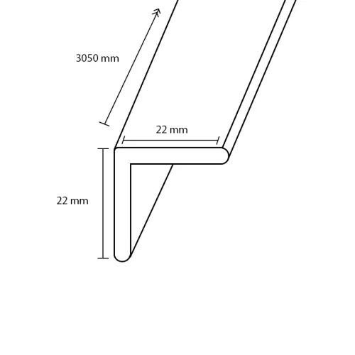 Dagaanbieding Hoeklat MDF - Lulea Grijs Marmer - 22 x 22 mm 305 cm