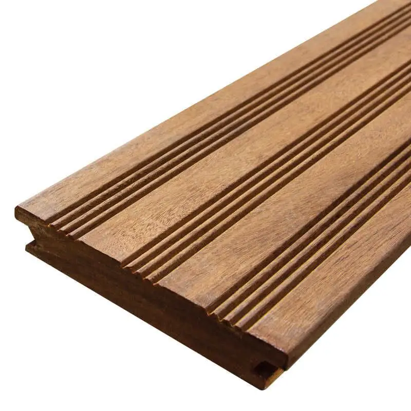 Vlonderplank hardhout Ipé 21 x 120 mm (3,05 mtr) geschaafd semi-ribbel voor clips Laatste Kans
