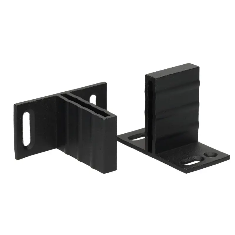 Beste Prijs T-beslag zwart aluminium voor C-Wood schermen (6 stuks)