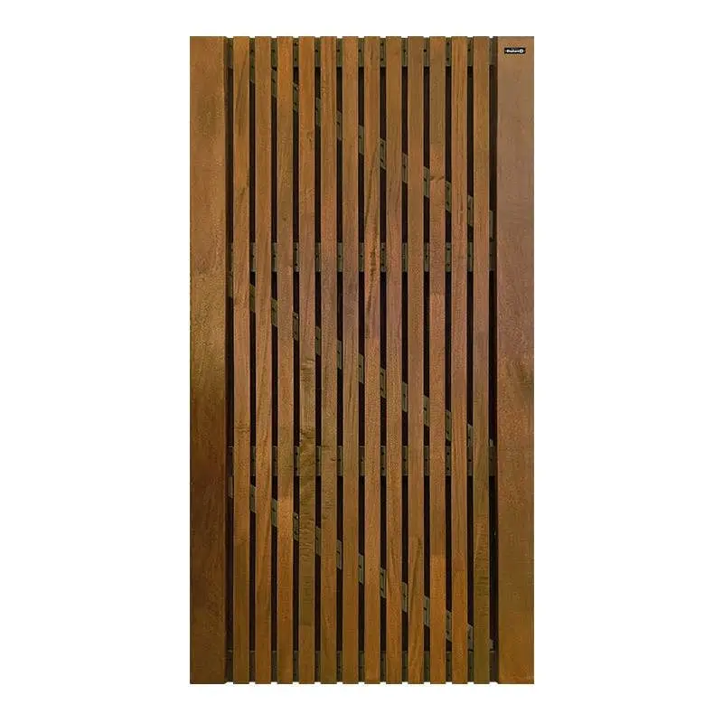 Tuindeur hardhout Stripes Black gevingerlast bruin-zwart - (100 x 180 cm) dikte 4,5 cm Actieprijs