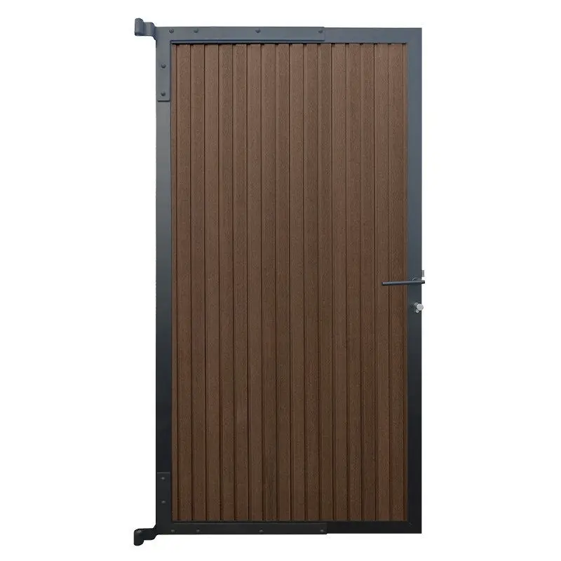 Gereduceerde Prijs Tuindeur composiet co-ex Dark line - Natural dark brown (90 x 180 cm)