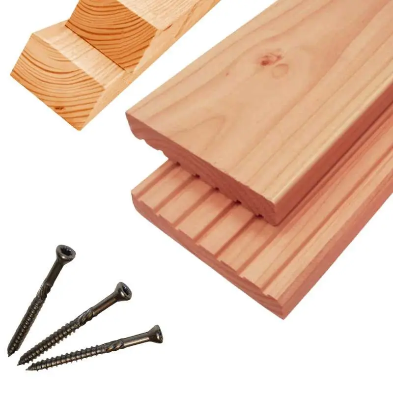 Populair Vlonderplank totaalpakket Douglas 2,7 x 14,5 cm (3,00 mtr) groef/vlak