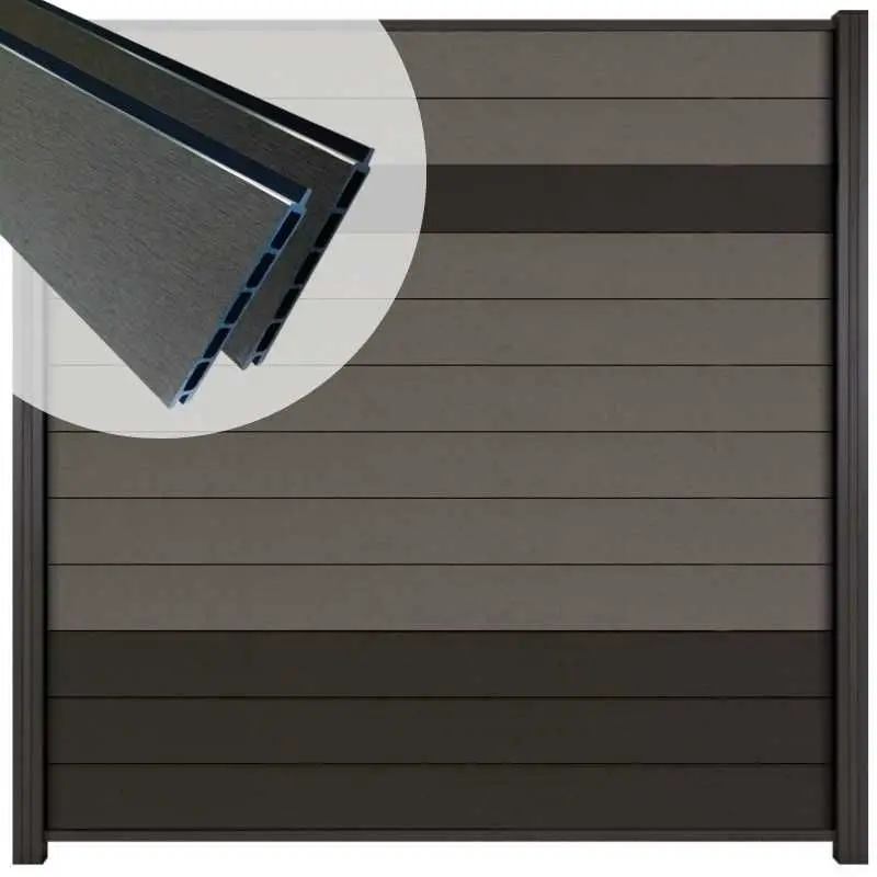 Schutting composiet Mix & Match antraciet/ rock grey (180 x 180 cm) Hoge Kwaliteit