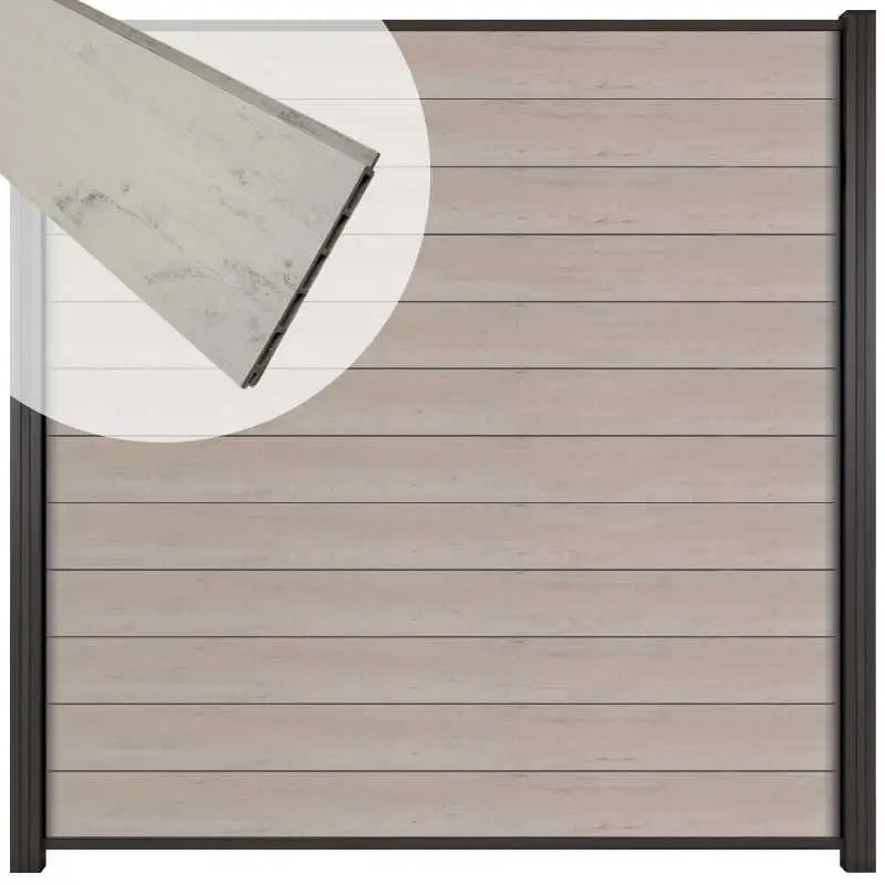 Schutting composiet Mix & Match bicolorgrijs (180 x 180 cm) Goedkoop