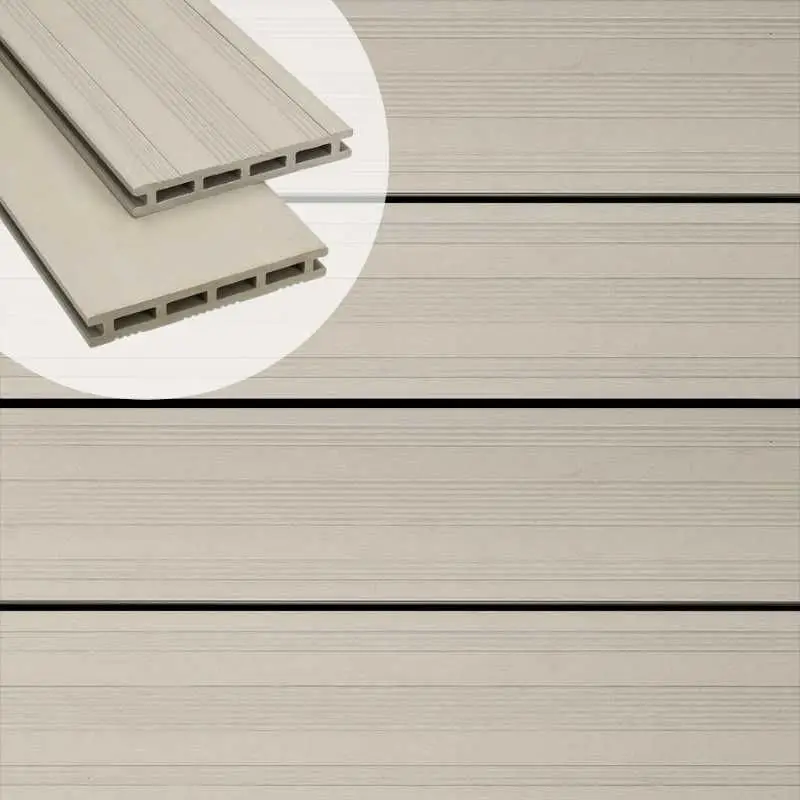 Favoriet Vlonderplank composiet 2,1 x 14,5 cm grijs vlak en fijne ribbel