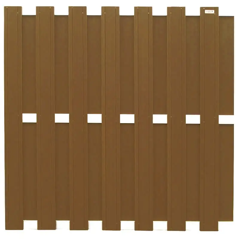 Beperkt Aanbod Schutting composiet Design bruin met blank aluminium frame