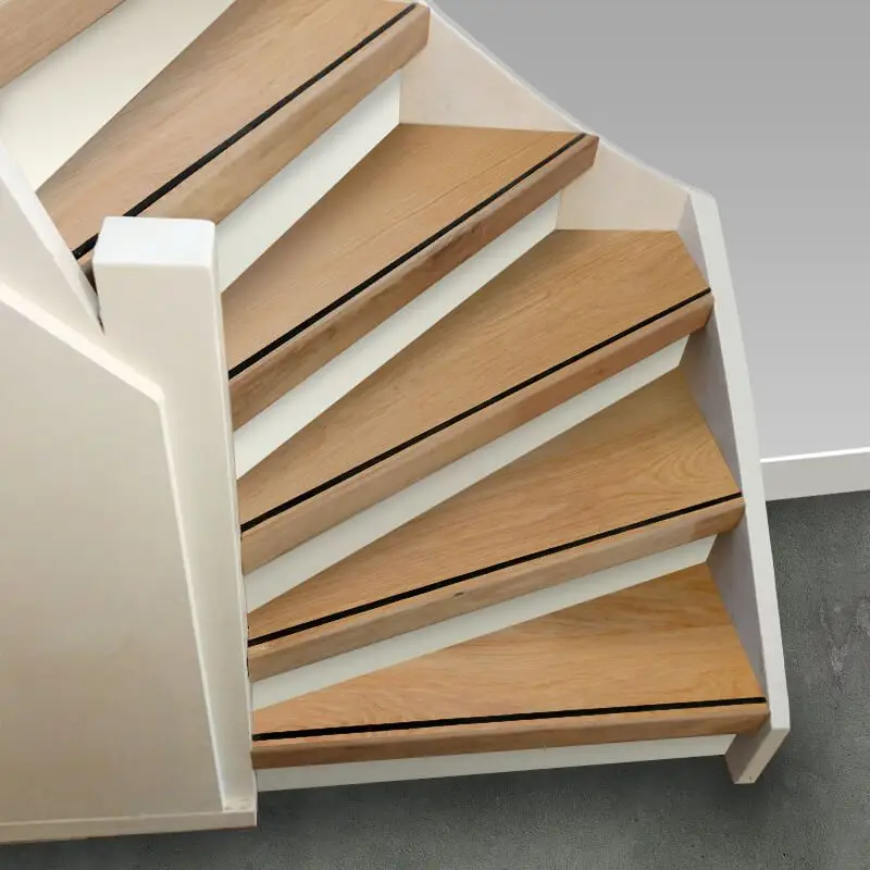 Meest Verkocht Complete traprenovatie - Eikenhout 3 mm toplaag Natuur - Voor dichte trappen - Incl. antislipstrip
