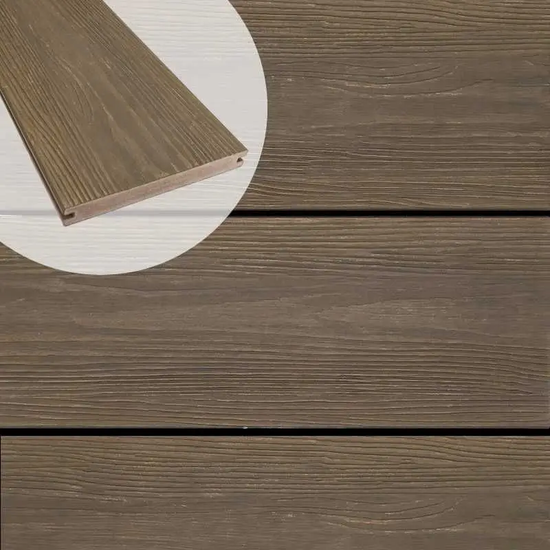 Premium Vlonderplank composiet massief 2,4 x 19 cm driftwood brown schorsmotief