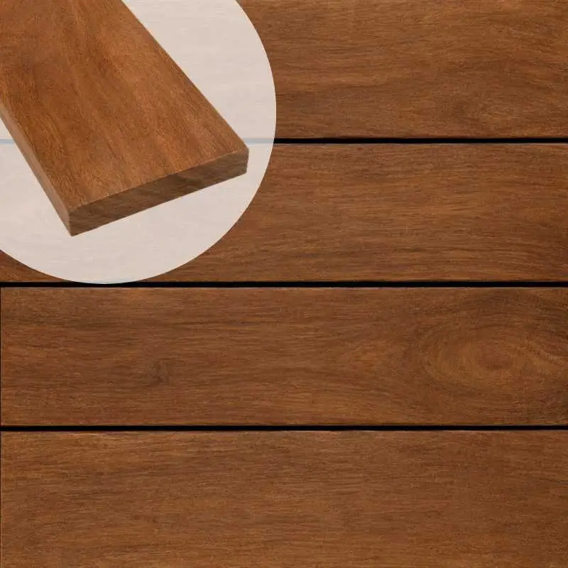 Vlonderplank hardhout Cumaru 2,5 x 14,0 cm vlak geschaafd Gereduceerde Prijs