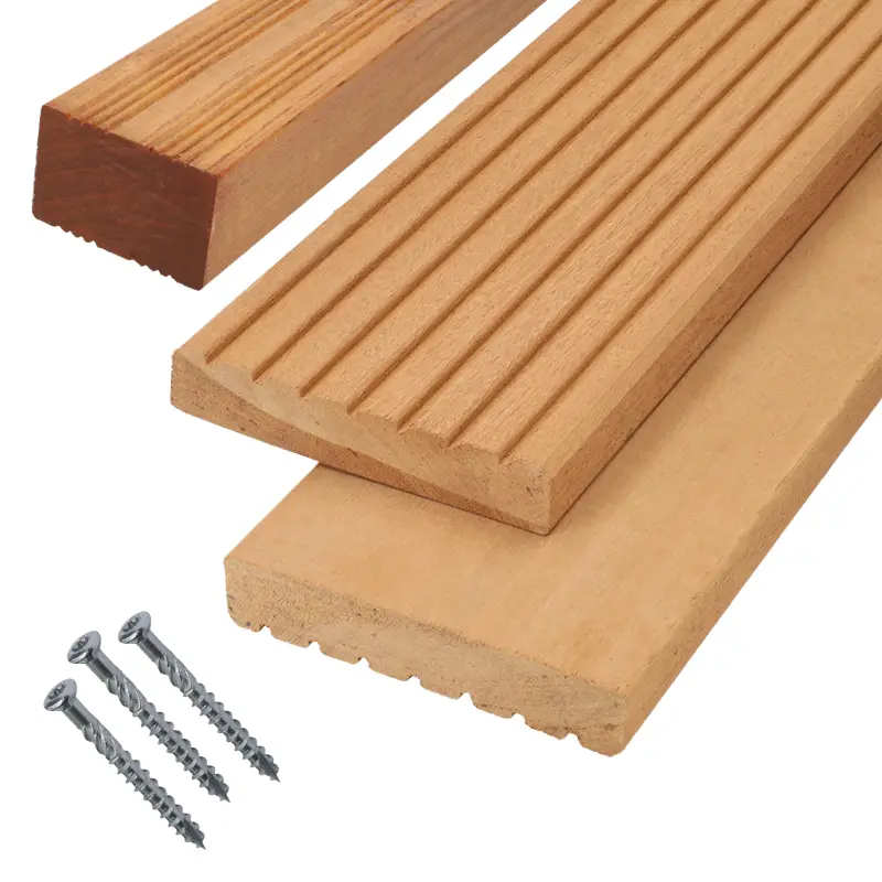 Betrouwbaar Vlonderplank totaalpakket hardhout Bankirai 2,8 x 14,5 cm (3,65 mtr) groef/vlak