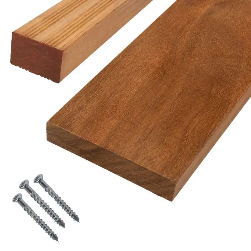 Vlonderplank totaalpakket hardhout Cumaru 2,5 x 14 cm (2,75 mtr) vlak geschaafd Bestseller
