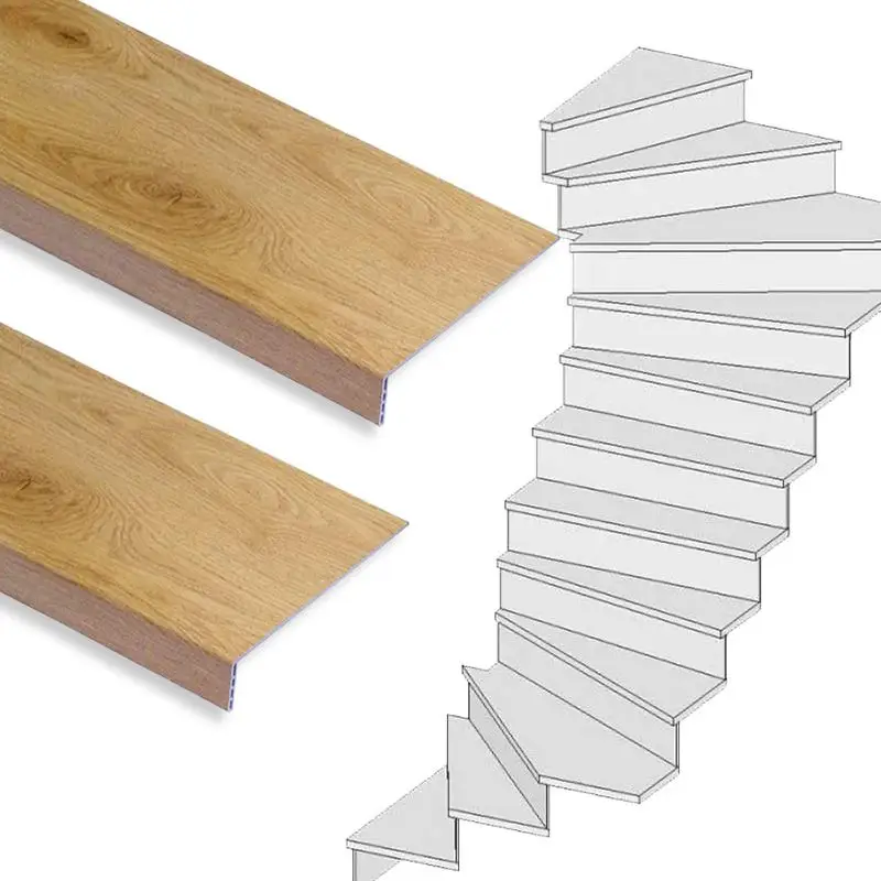 Traprenovatie set - 2 kwart draai - 12 treden SPC toplaag Licht eiken Bestseller
