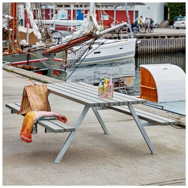 Picknicktafel vuren gegrond grijsbruin - Alpha - 118 cm Beperkt Aanbod