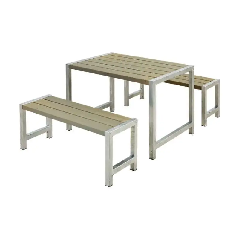 Laatste Versie Tuinset vuren Café - Hout & Staal gegrond grijsbruin