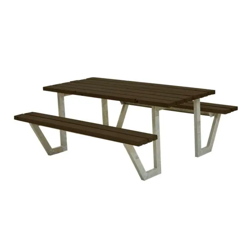 Picknicktafel vuren gegrond zwart - Wega - 177 cm Superprijs