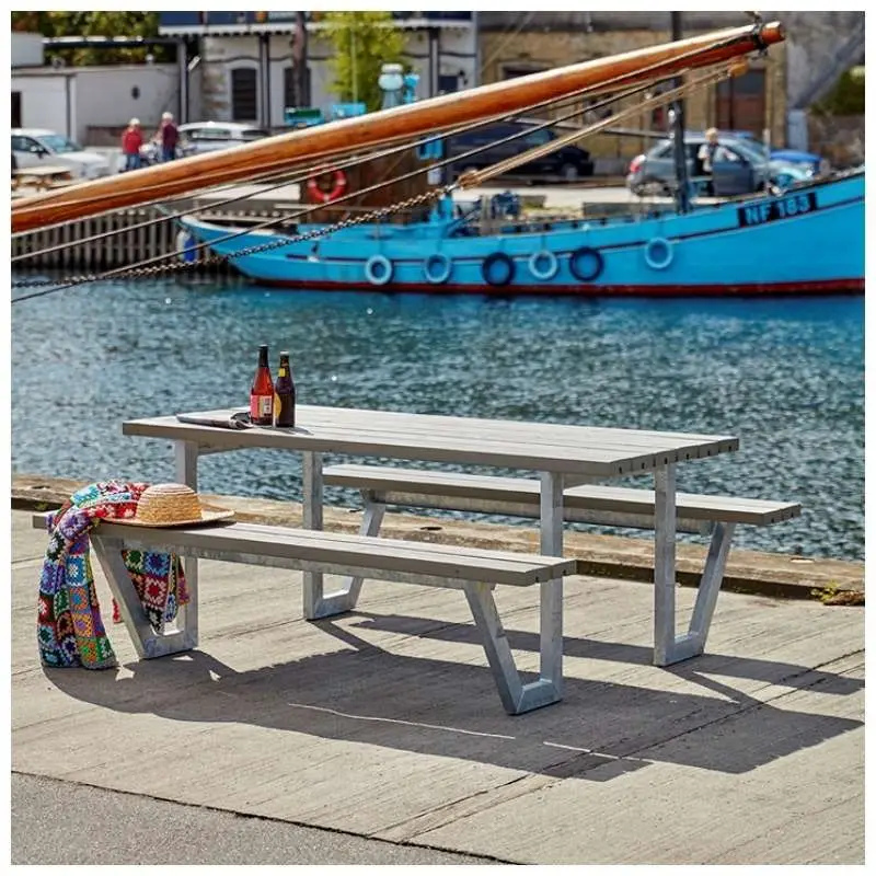 Beste Prijs Picknicktafel vuren gegrond grijsbruin - Wega - 177 cm