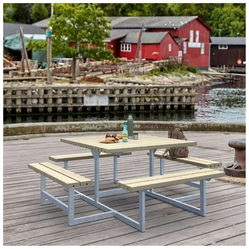 Picknicktafel vuren geimpregneerd - Picknick vierkant Exclusieve Aanbieding