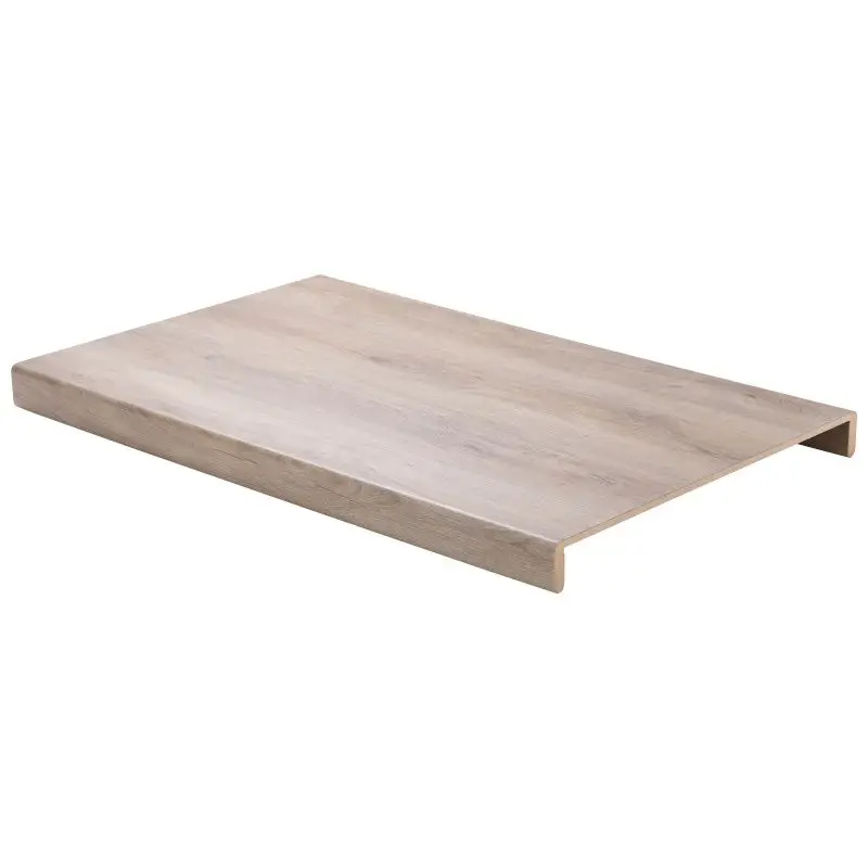 Fabrieksprijs Overzettrede met neus (2 stuks) - PVC toplaag - Vergrijsd eik