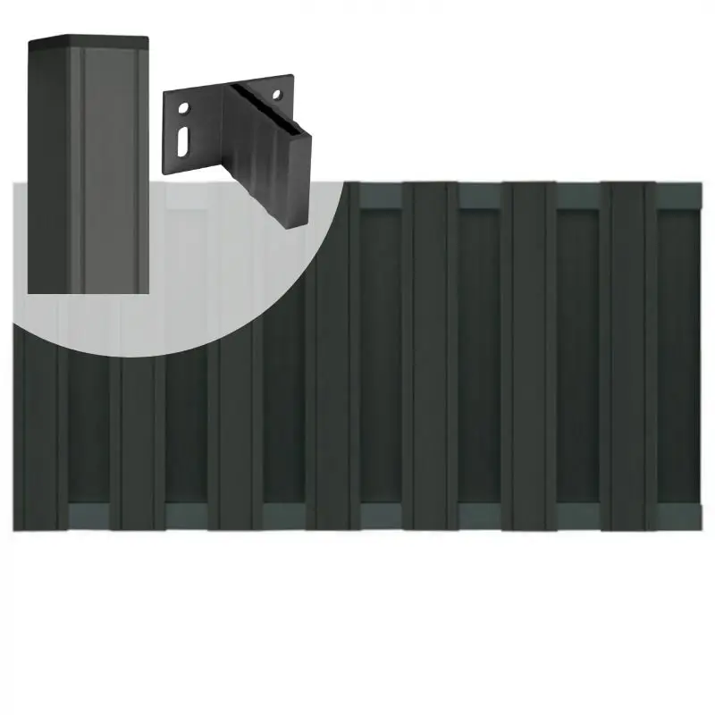 Beperkt Aanbod Tuinhek set composiet Stijl antraciet met antraciet aluminium frame (3,81 mtr)
