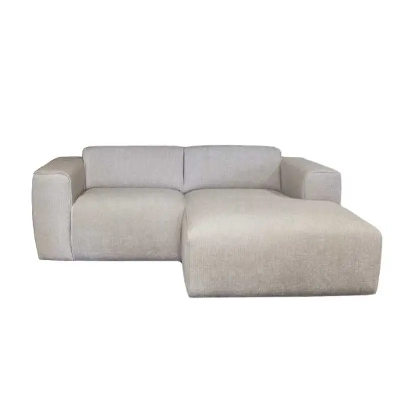 Bestel Nu 2 zitsbank met lounge rechts Sintra - stof Rackham beige 05 - 204 cm