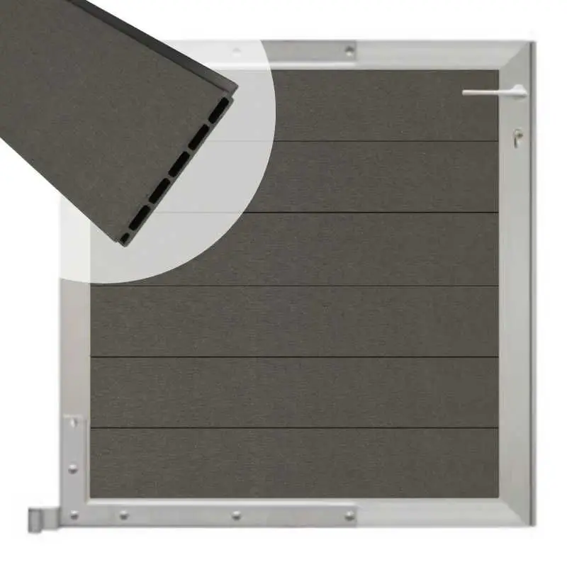 Favoriet Tuinpoort aluminium blank frame Mix & Match - composiet antraciet (90 x 90 cm)