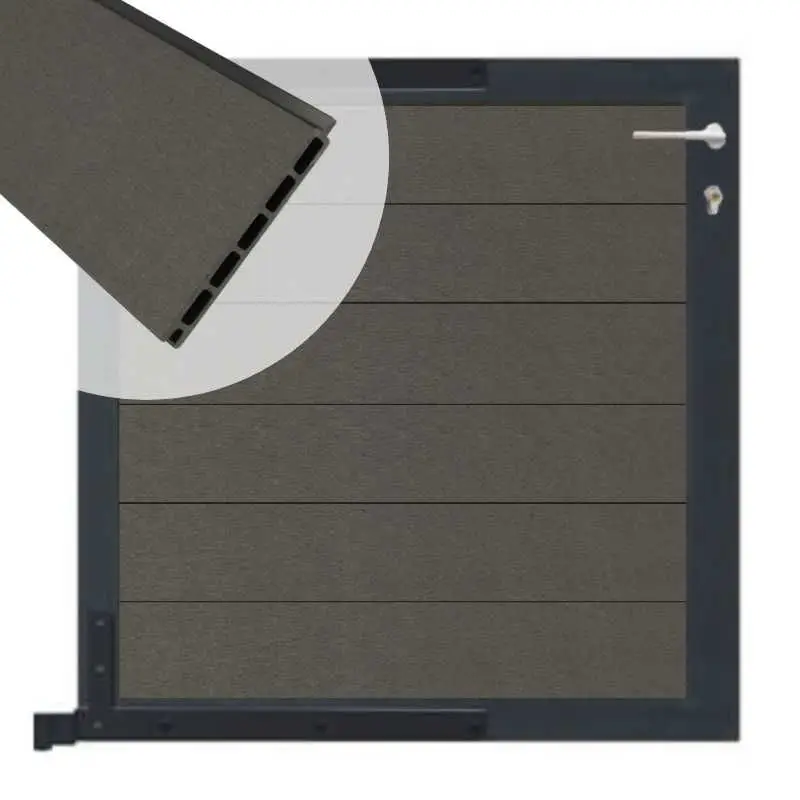 Beperkt Aanbod Tuinpoort aluminium antraciet frame Mix & Match - composiet antraciet (90 x 90 cm)