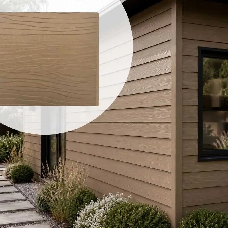 Flitsaanbieding Potdeksel vezelcement met houtstructuur klei 0,75 x 20,0 cm