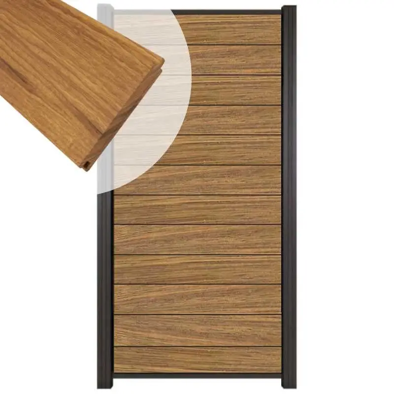 Zelfbouw schutting hardhout Mix & Match Thermo Fraké - antraciet alu accessoires (90 x 180 cm) Shop Nu