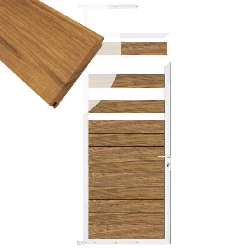 Tijdelijk Beschikbaar Tuindeur aluminium wit frame Mix & Match - hardhout Thermo Fraké (90 x 180 cm)