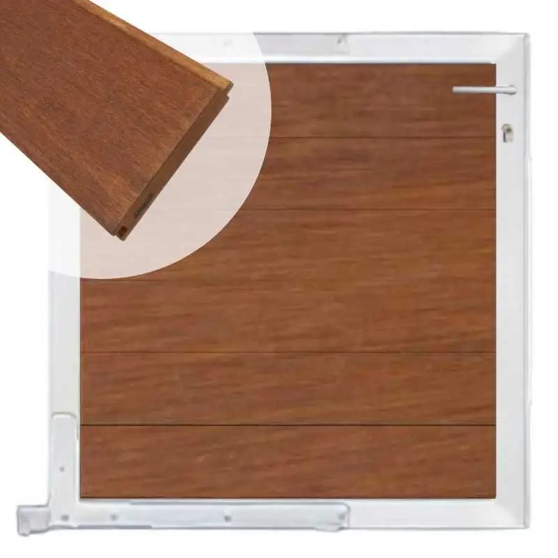 Tuinpoort aluminium blank frame Mix & Match - hardhout Bamboe (90 x 90 cm) Snelle Levering