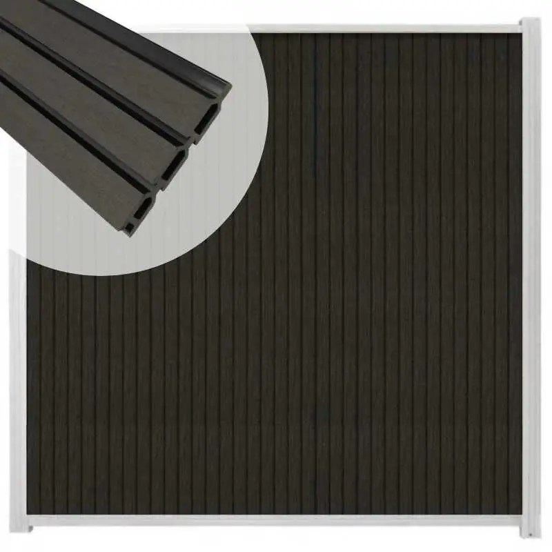 Op = Op Zelfbouw schutting verticaal Rhombus Triple antraciet - wit alu accessoires (170 x 180 cm)
