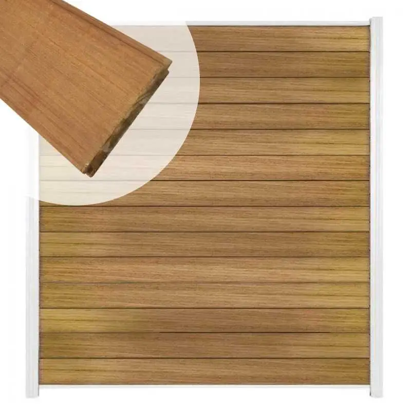 Dagaanbieding Zelfbouw schutting hardhout Mix & Match Ipé - wit alu accessoires (180 x 200 cm)