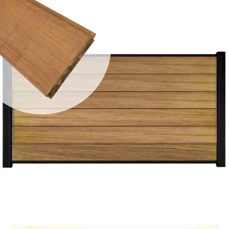 Zelfbouw schutting hardhout Mix & Match Ipé - zwart alu accessoires (90 x 180 cm) Lage Kosten