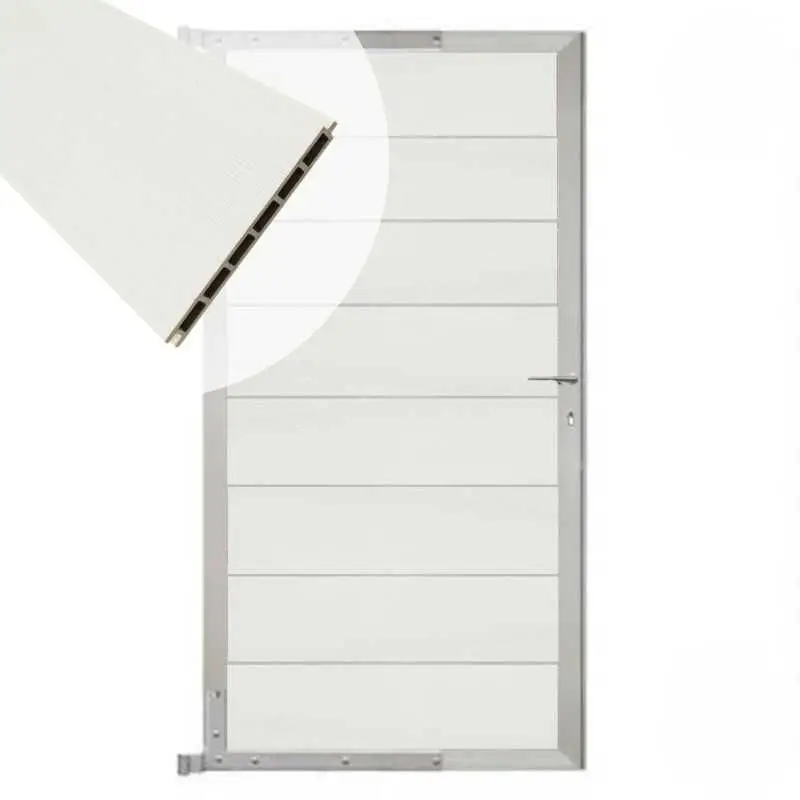 Hoge Kwaliteit Tuindeur aluminium blank frame Modular - composiet co-ex wit (90 x 180 cm)