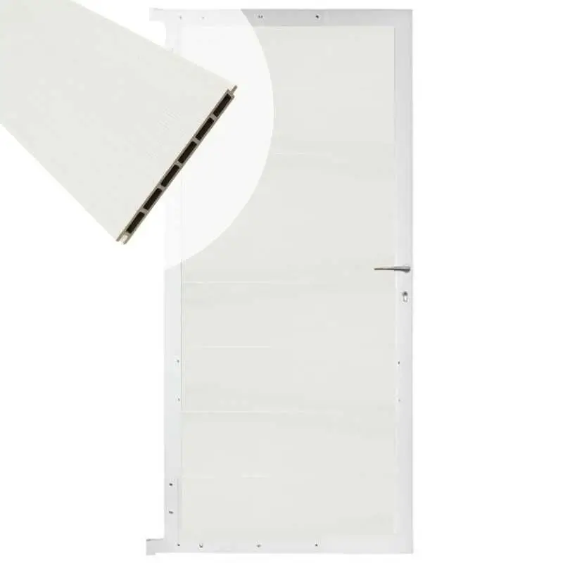 Exclusieve Aanbieding Tuindeur aluminium wit frame Modular - composiet co-ex wit (90 x 180 cm)