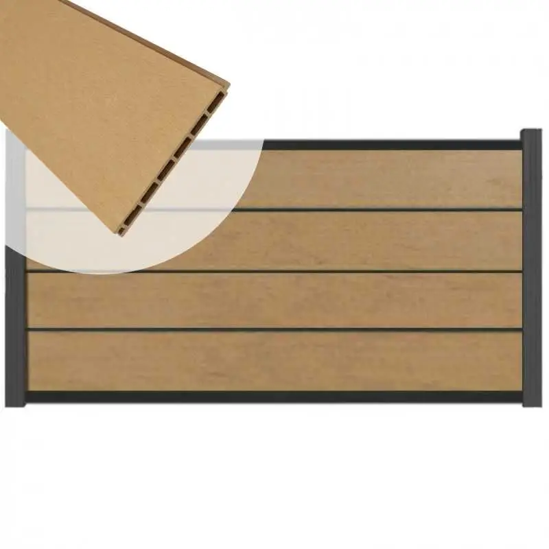 Merkproduct Zelfbouw schutting composiet Modular teak - antraciet alu accessoires (180 x 97 cm)