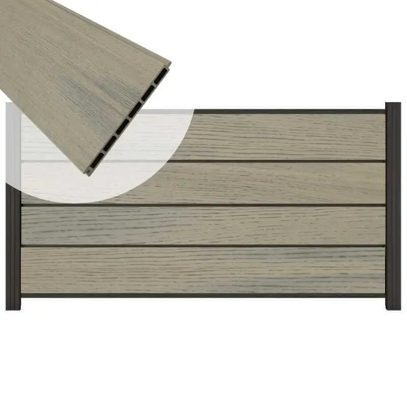 Zelfbouw schutting composiet Modular co-ex grijs - antraciet alu accessoires (180 x 97 cm) Hete Deal